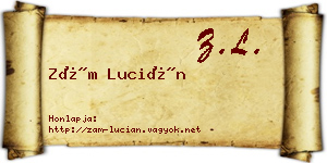 Zám Lucián névjegykártya